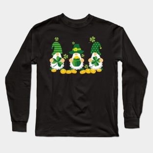 Gnomies Shamrock St. Patrick's Day Long Sleeve T-Shirt